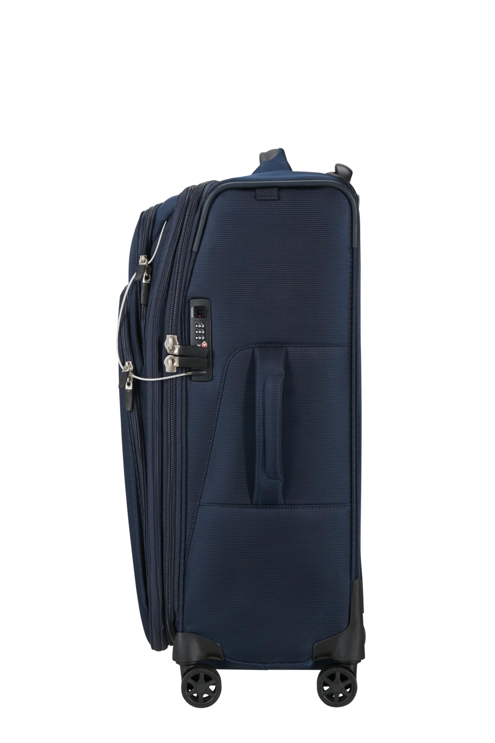 Samsonite Spark SNG Eco - Walizka Miękka 67 cm Średnia - Walizka Trolley z 4 Kółkami, Zamek TSA, Lekka i Rozszerzalna - Niebieski (Midnight Blue)
