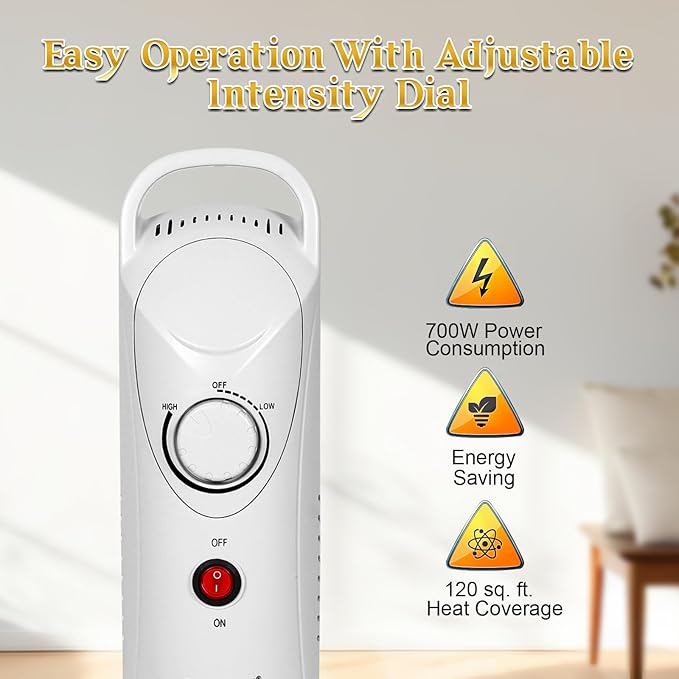 Calefactor Eléctrico Portátil Radiador de Aceite con Termostato miniatura 7