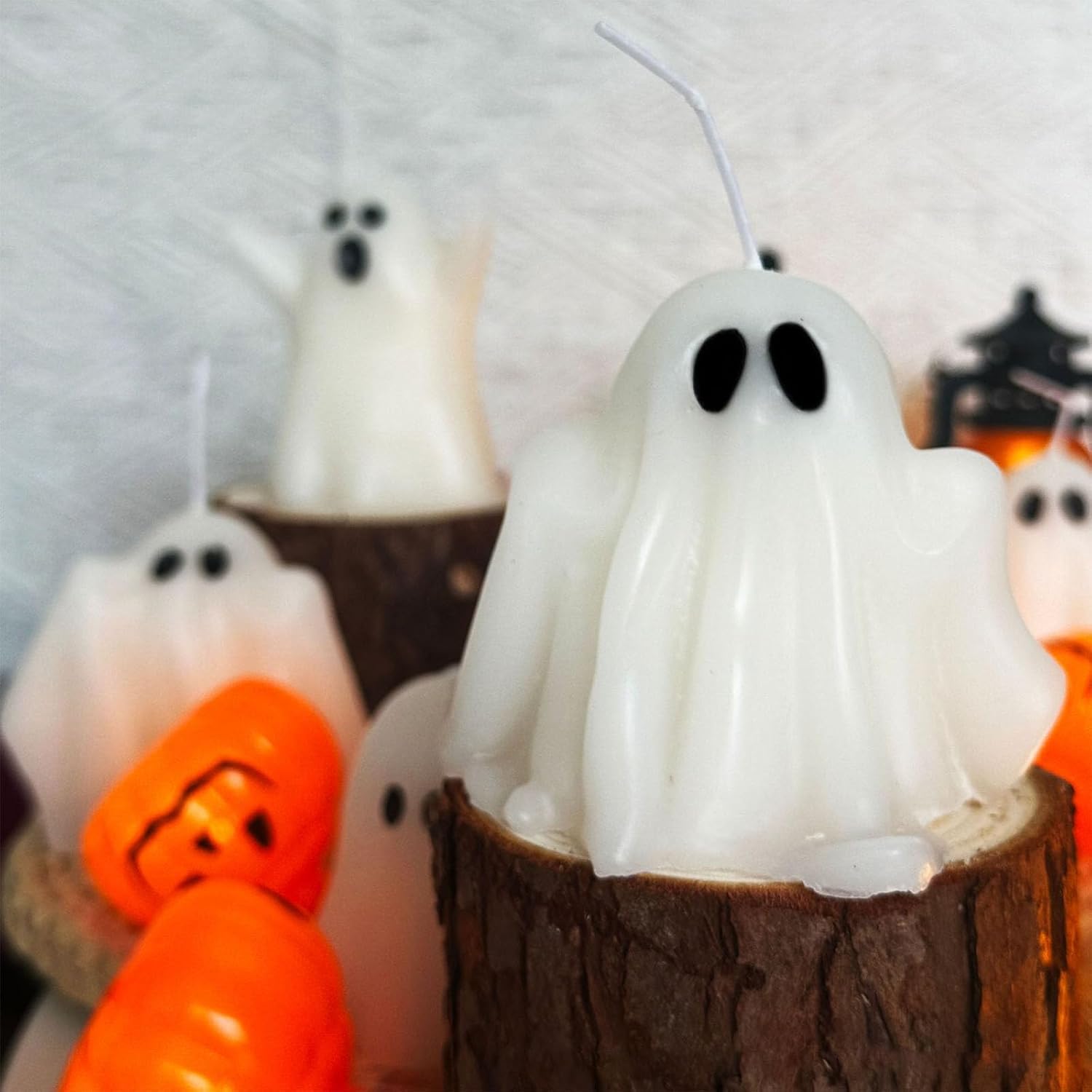5 Piece Haunting Waxes Set Mysterious Flame Safe Decoration Scented Accessories for Festival Event Natural Wax Holiday Decorations