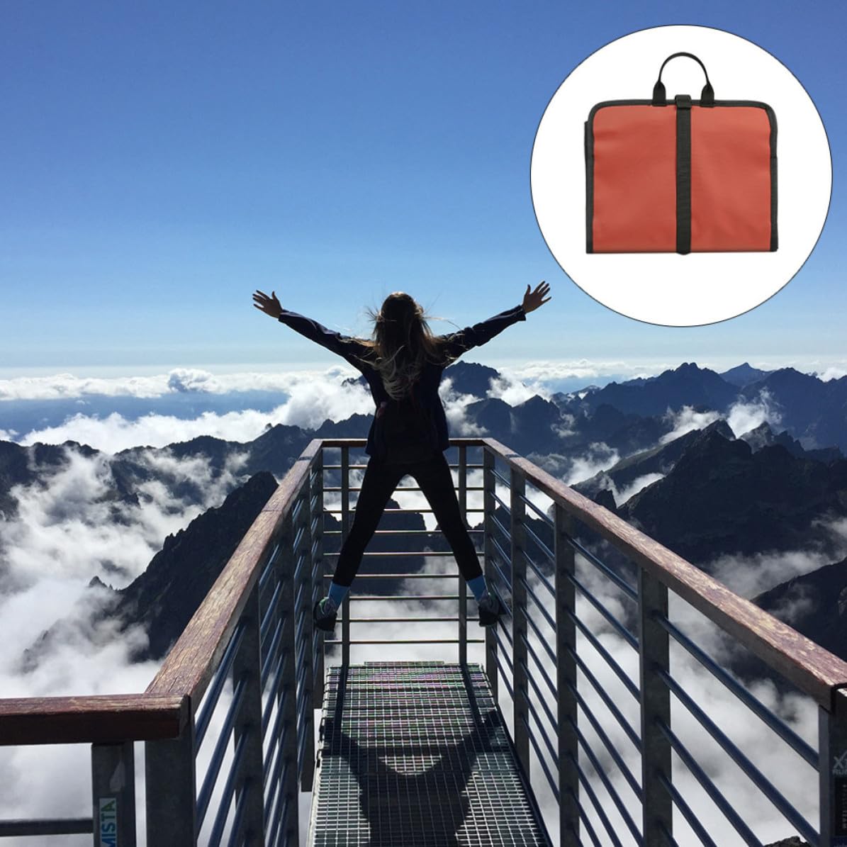 ibasenice Borsa Nylon Pieghevole Arrampicata per Attrezzatura da Arancione | Protezione Portatile per Equipaggiamento, Uso in Arrampicata, Formato Compatto per Trasporto Ordinato