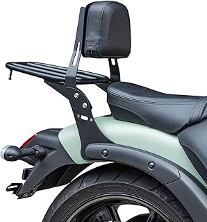 Respaldo Desmontable para Motocicleta, Color Negro, Respaldo Trasero del Pasajero, Almohadilla de cojín Compatible con K.awasaki Vulcan S 650 VN650 EN650 2015-2022 16 17 18 19 20 21