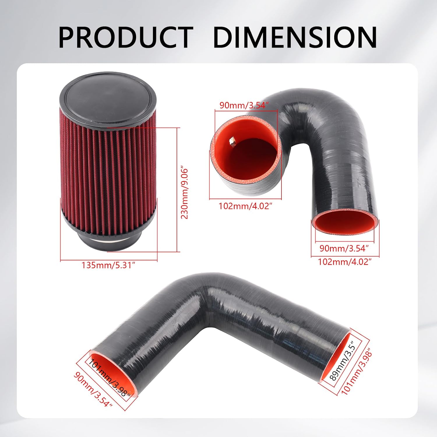 Cold Air Intake Kit Compatible with 2020-2025 BMW 540i M340i B58 3.0T Turbo Cold Air Intake Induction System