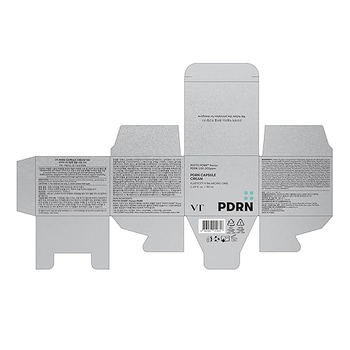 Miniatura 8 de VT COSMETICS PDRN Capsule Cream 100, hidratante facial hidratante con 100,000 ppm de PDRN, ácido hialurónico, 9 péptidos, crema nutritiva