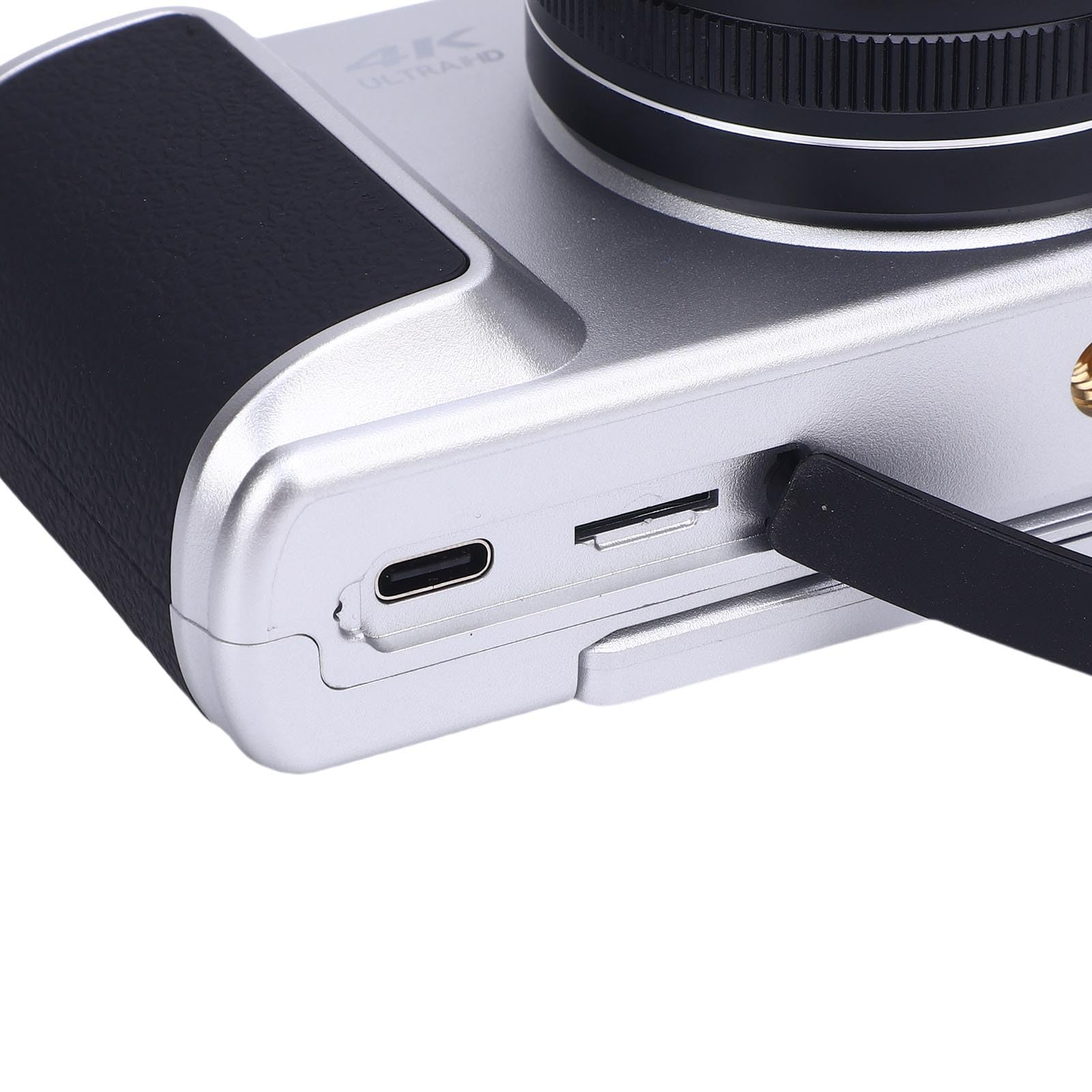 Jectse Camera Digitale 4K per Fotografia, Fotocamera da Vlogging da 64 MP con Schermo a Flip, Punto Zoom Digitale 16x e Scatto di Camara per Principianti per Principianti (SILVER)