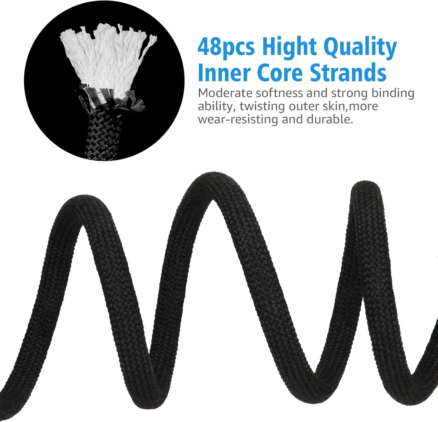 Alicacho 12mm Climbing Rope 10M(32ft) 20M(64ft) 30M(96ft) 40M(131ft) 50M (164ft) Outdoor Static Rock Climbing Rope, Escape Rope Ice Climbing Equipment Fire Rescue Rope : Sports & Outdoors