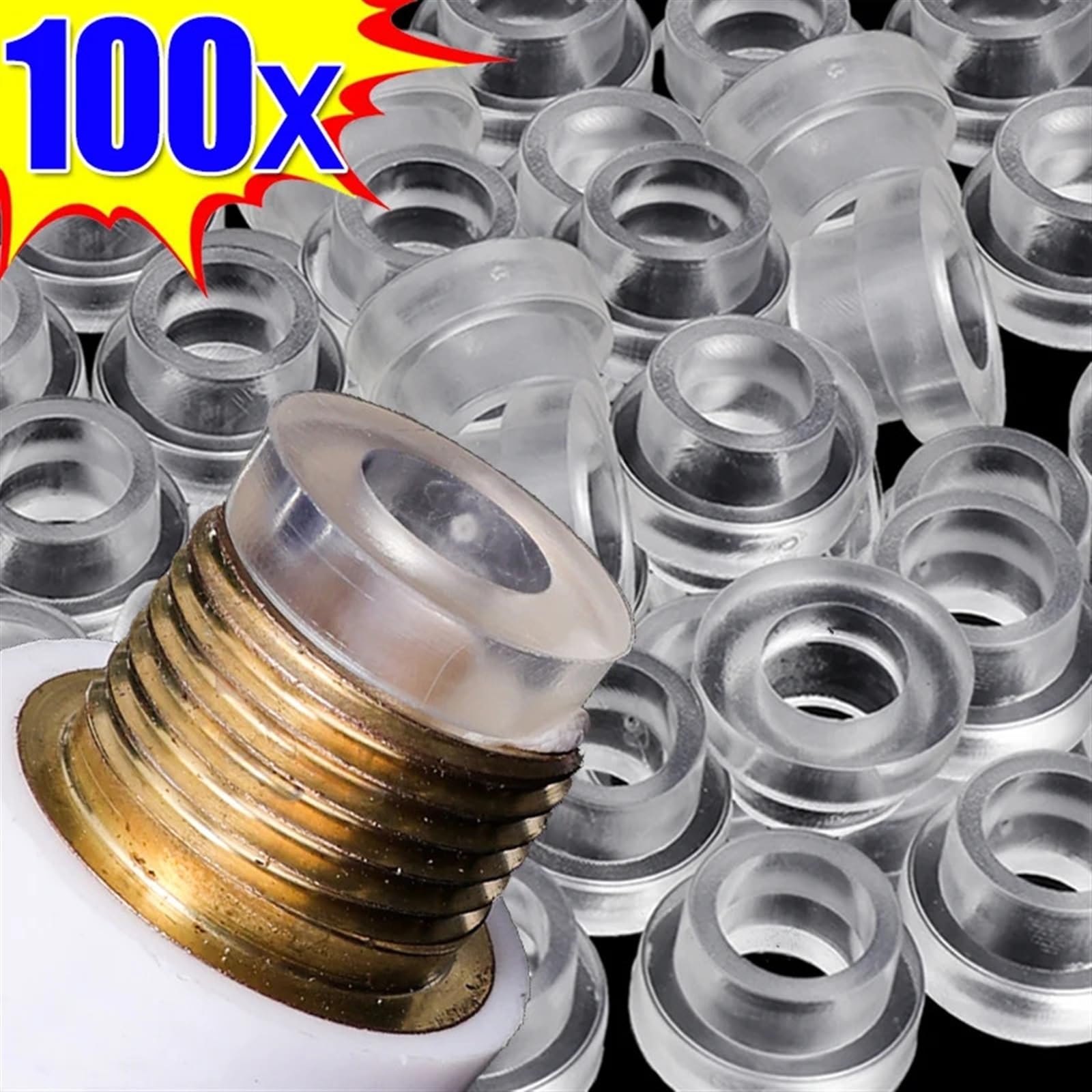 Arandela de junta de sellado de grifo, manguera de silicona Universal, arandela sellada a prueba de fugas, tubo de goma(60PCS)