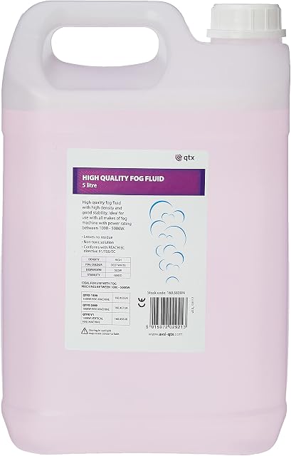 QTX | Long Lasting Smoke/Fog Fluid for DJ & Party Effect | 5 Litres