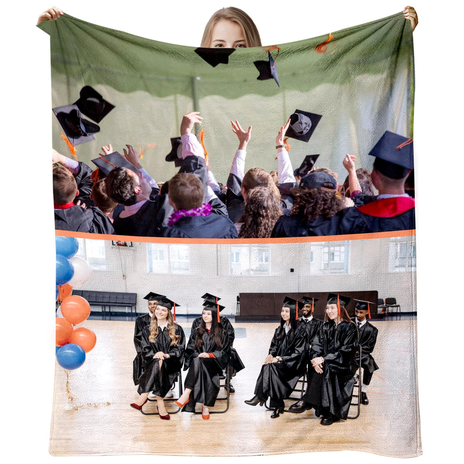 TICBIK Personalised Blanket,Personalised Photo Blanket for Adults,Custom Blanket,Photo Blanket,Customised Blanket