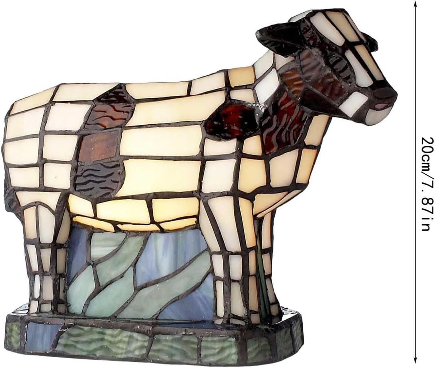 Animal Table Lamp, Vintage Cow Lamp with USB Ports, Bedside Desk Lamp for Bedrooms, Resin Monkey Bull Animal Night Light for Living Room Dormitory Office, Decoration Gift for Girls (Cow)