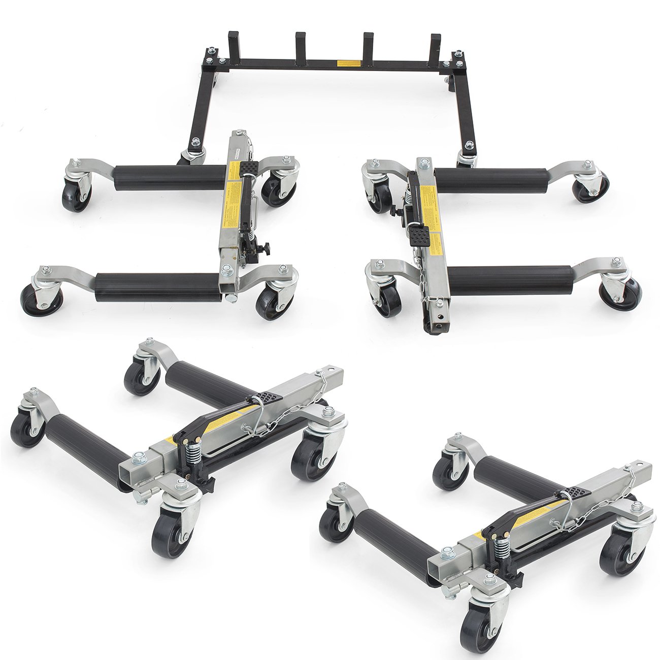 Buy ARKSEN 4PC Hydraulic Vehicle Positioning Jacks 12" Tire Dolly EZ Lift Car Mover w/Stand