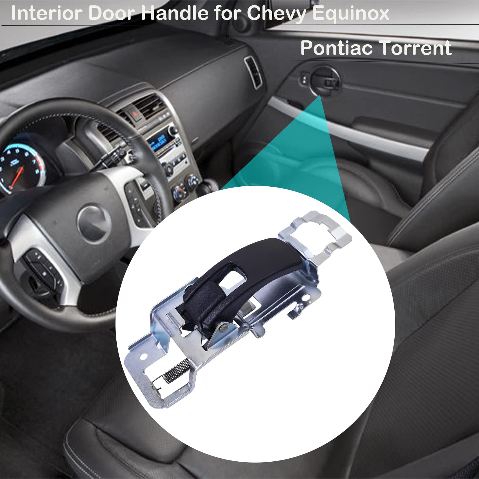 Maniglia per porta adatta per 2005 2006 2007 2008 2009 Chevy Equinox Pontiac Torrent 06 07 08 09 Interno Maniglia per porta anteriore posteriore destra lato passeggero maniglia sostituire OEM