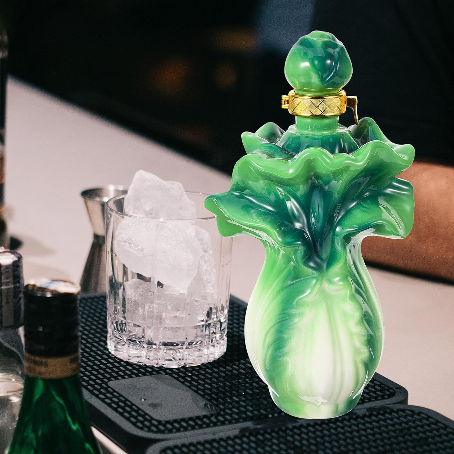 VALICLUD Ceramic Liquor Bottle Sealed Empty Wine Jar 1 Jin Capacity Porcelain Wine Container Home Bar Decorative Sealing Storage Vessel