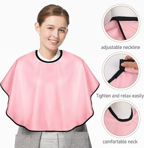 Miniatura 2 de 3 capas de maquillaje para clientes, baberos de salón de belleza, bata corta para clientes, delantal ligero para barba, tinte para cabello, capa