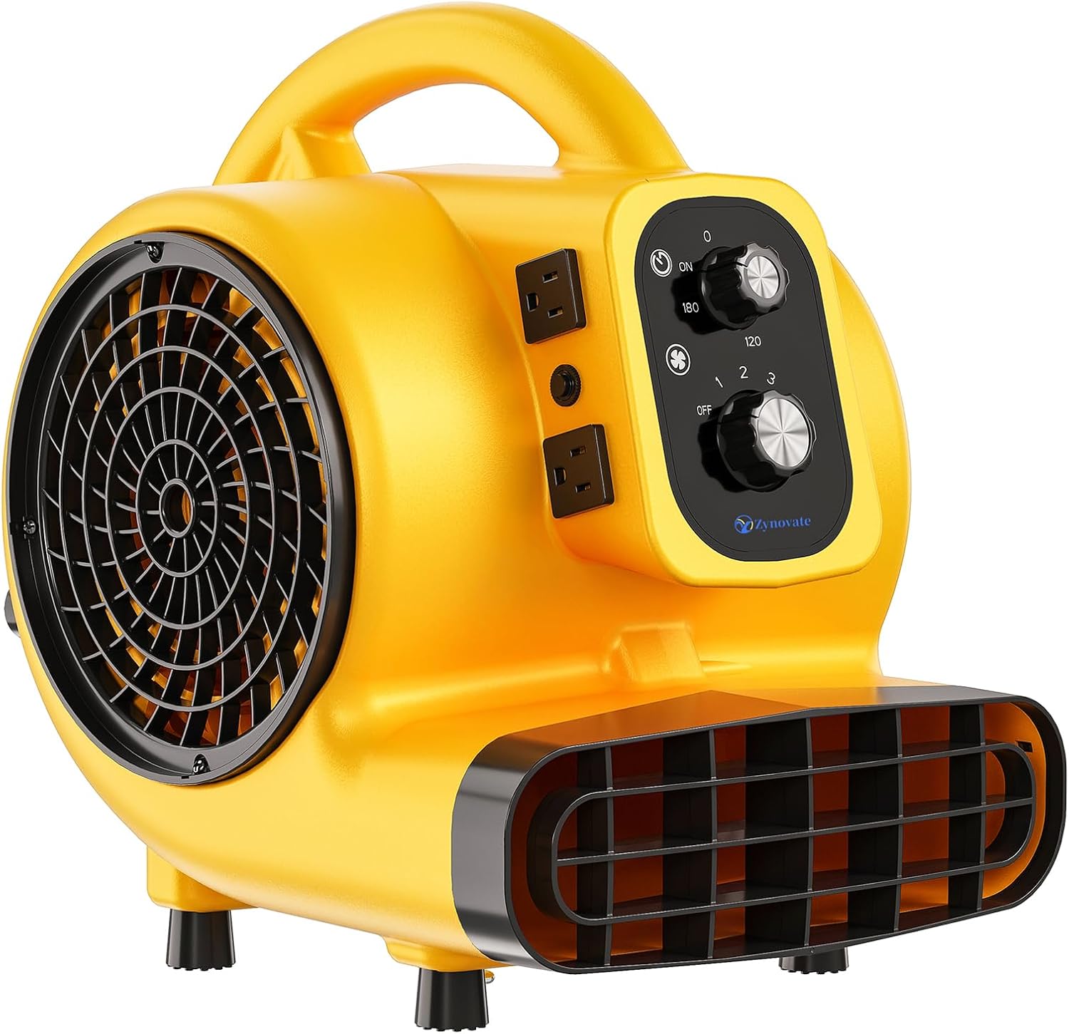 Air Mover, 1/4 HP 1000 CFM Portable Blower Fan, Floor Fan, Carpet Dryer, Floor Dryer, 3-Speed, 4 Adjustable Angles, Daisy Chain, Stackable, Air Blower for Janitorial, Home, Commercial Use, ETL Listed