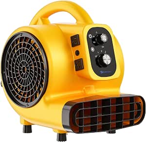 Air Mover 1/4 HP 1000 CFM Air Blower Fan, Carpet Dryer, Floor Dryer