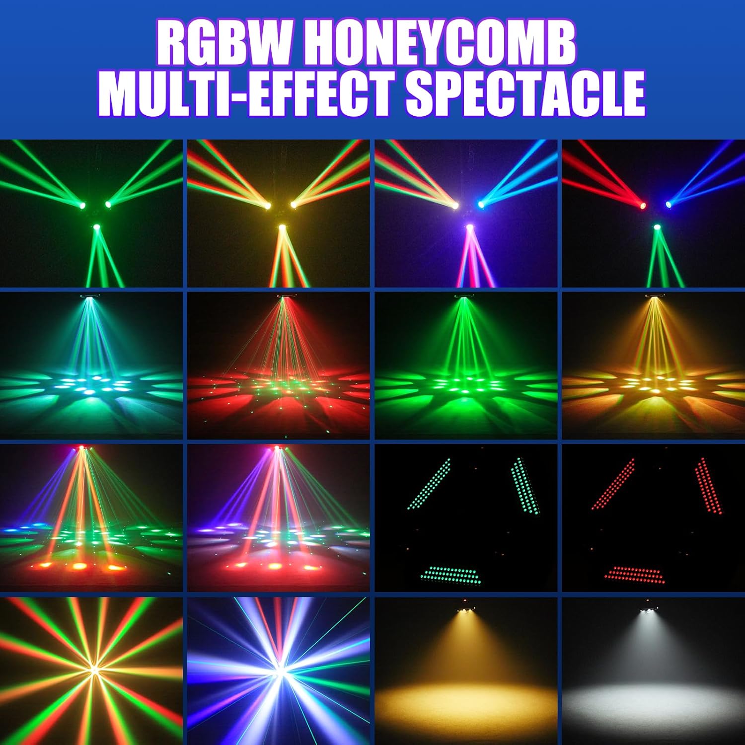 180W 3-Head Moving Head Light 9 Beam Stage Light with Remote Control Sound Activation & DMX Control for DJ Parties Wedding Home Theater Small Venue Lighting