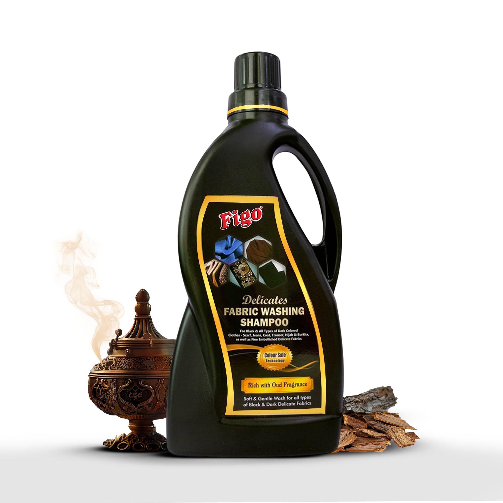 Delicate Fabric Washing Shampoo-1 ltr Liquid detergent | Indias First Oud Fragrance Fabric Care| Color Care Suitable for Top-Load & Front Load & Bucket wash.