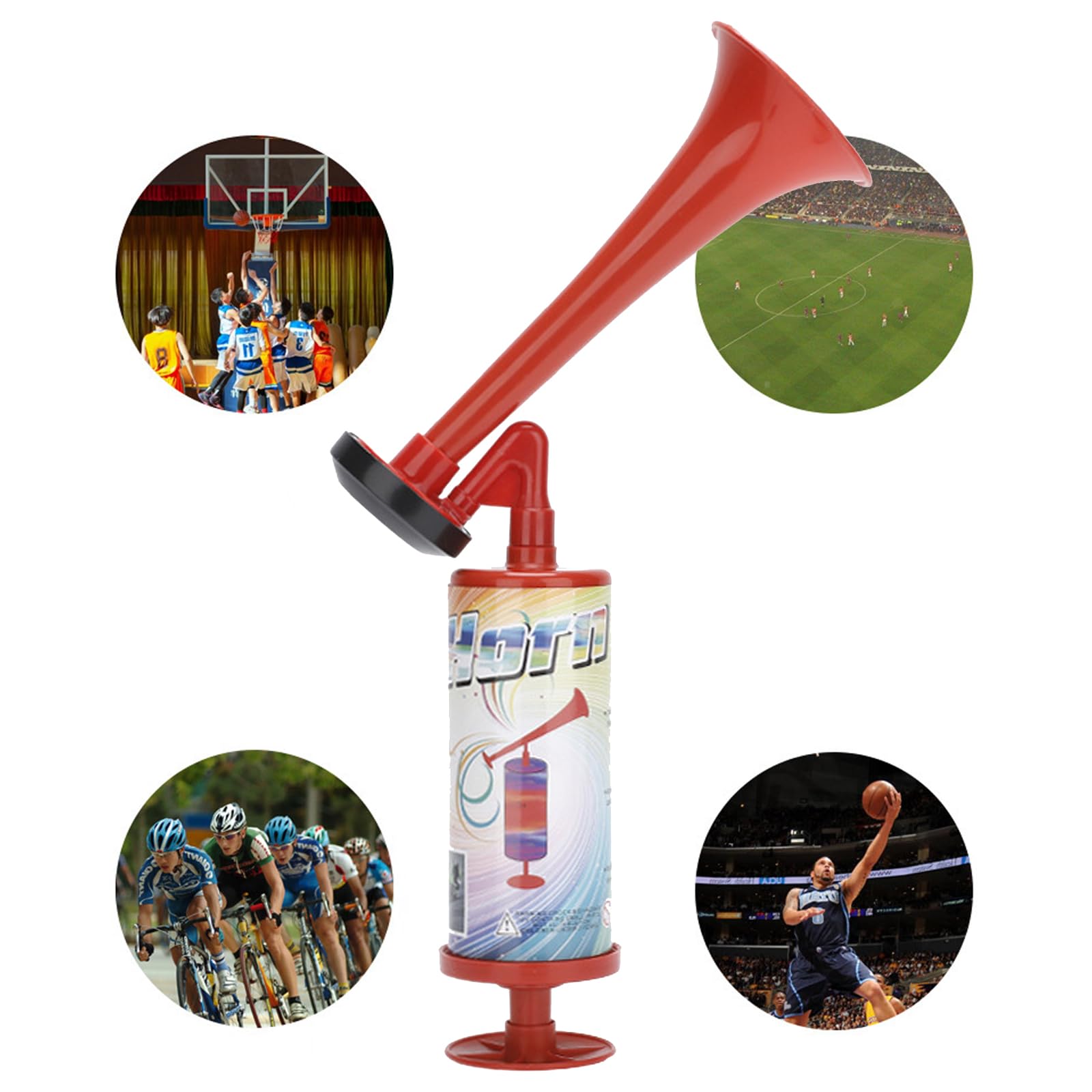 Fzyisw Trombetta Ad Aria Compressa, Estremamente Rumorosa, In Metallo E Plastica, Per Tifare Allo Stadio, Feste, Eventi Sportivi E Barche