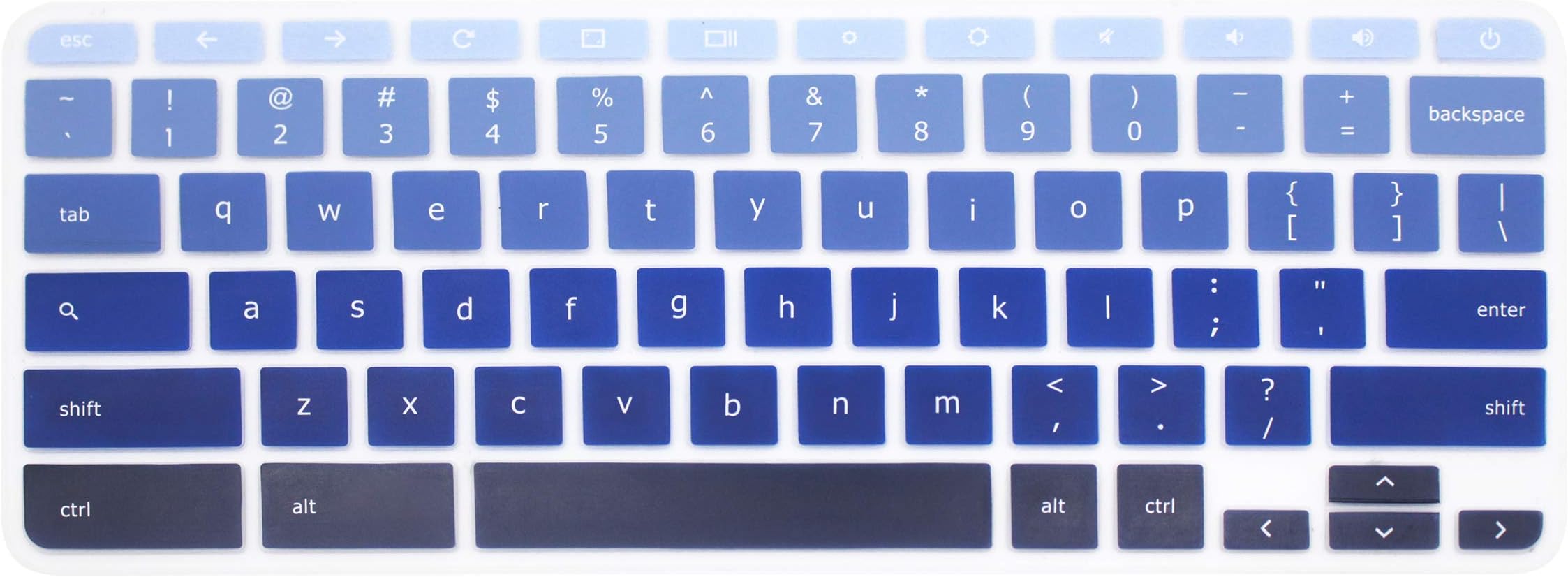 Silicone Keyboard Cover for 2017/2018 Acer Chromebook R11 CB3-131 CB3-132 CB5-132T, Acer Chromebook R 13 CB5-312T, Acer Chromebook 15 CB3-531 CB3-532 CB5-571, Acer Chromebook 14 CP5-471 (Blue Ombre)