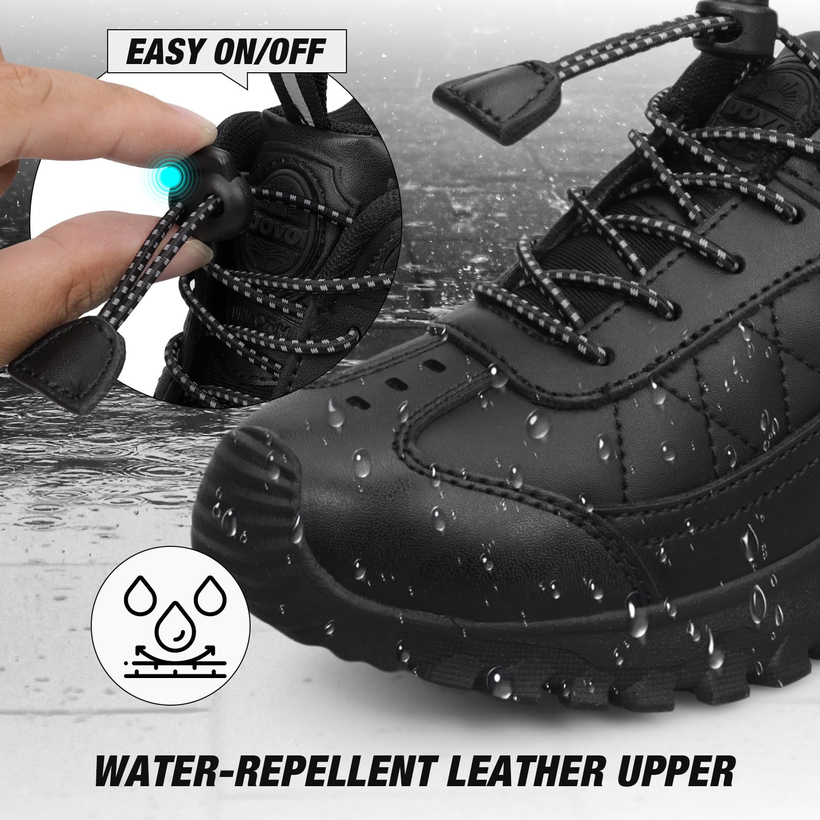 UOVO Zapatos de vestir para uniforme escolar para niños (niño pequeño/niño grande)