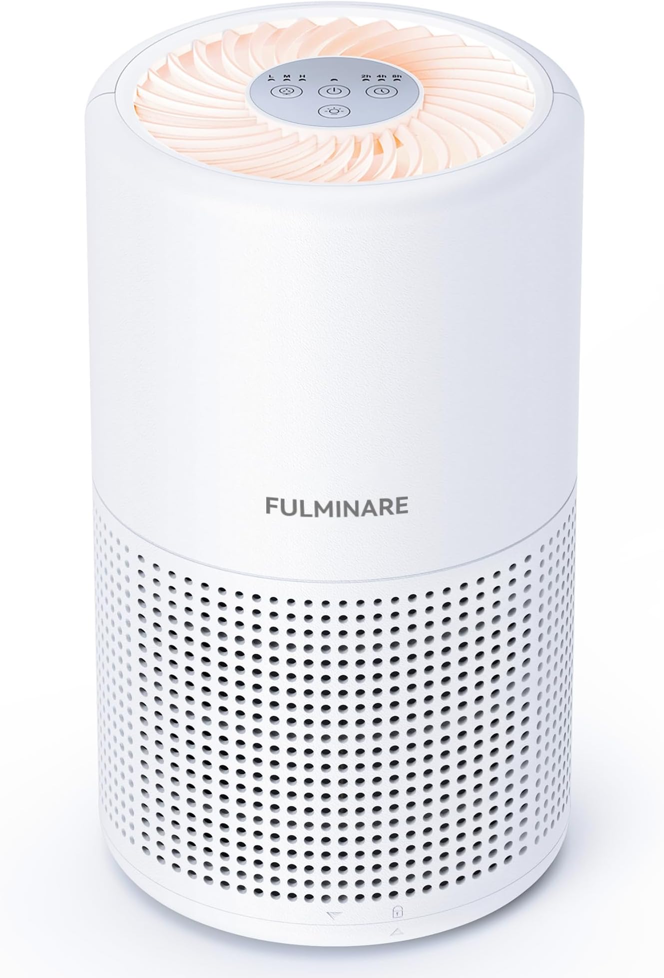 Air Purifiers for Bedroom, FULMINARE H13 True HEPA Air Filter, Quiet Air Cleaner With Night Light,Portable Small Air Purifier for Home, Office, Living Room (White-1)