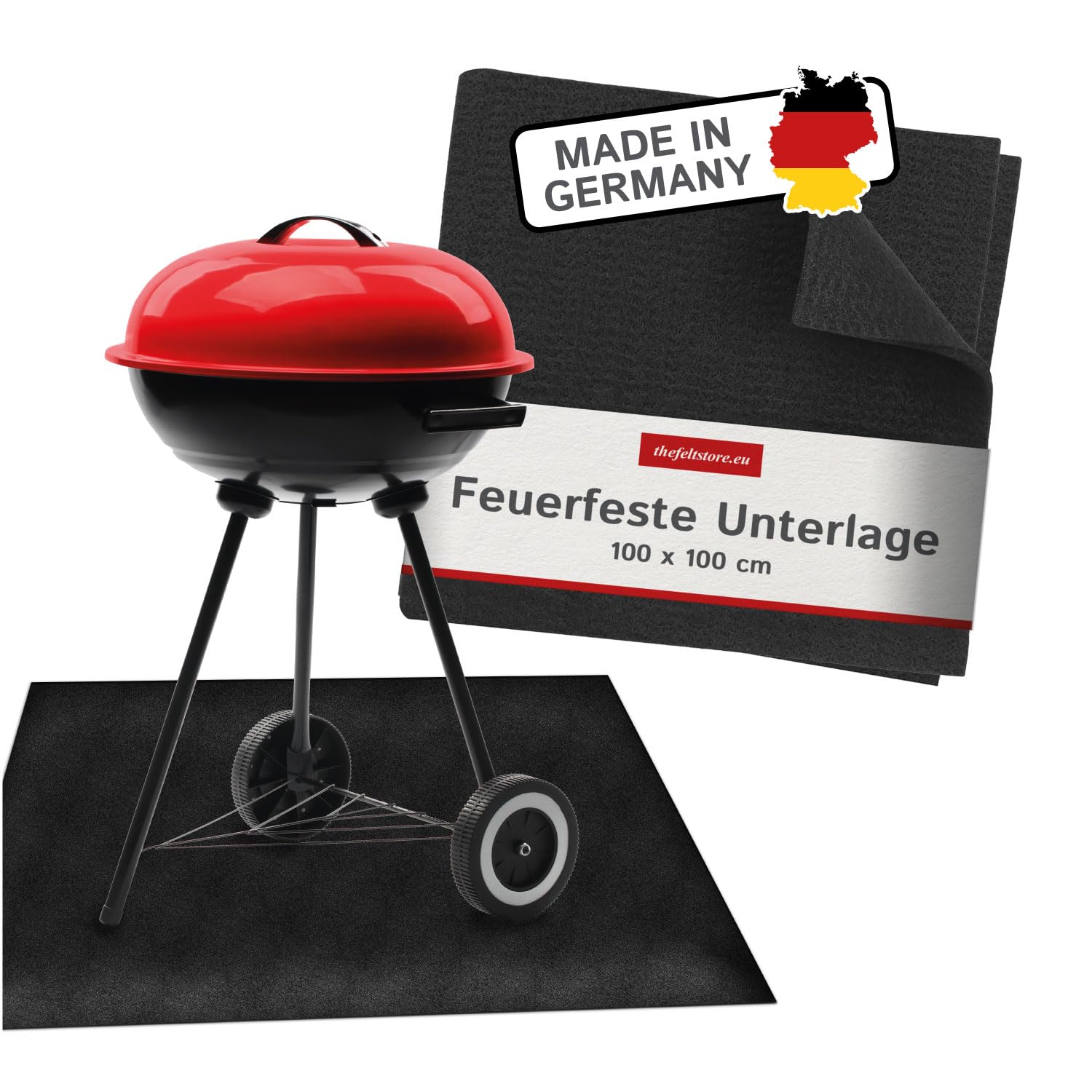 Tapis ignifuge 1 x 1 m résistant à 980 °C pour stopper les étincelles