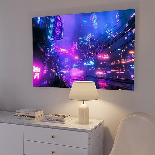 Miniatura 7 de ZMLIS Cyberpunk Urban Subculture Wall Art  Futuristic Neon City Poster  Edgy Retro-Futuristic Home Decor Canvas Poster Bedroom Decor Sports