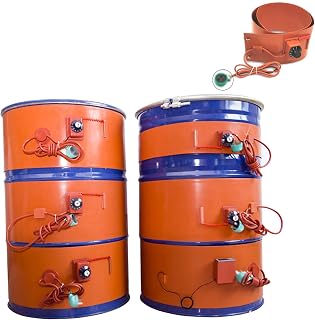 Silicone Heater Pad,Drum Heater Pad for 55 Gallons Barrel 120V/220V Band Heater Pail Heater with Adjustable Thermostat,Heavy Duty Metal Drum Heater,200L 4.9×68.5in 1000W
