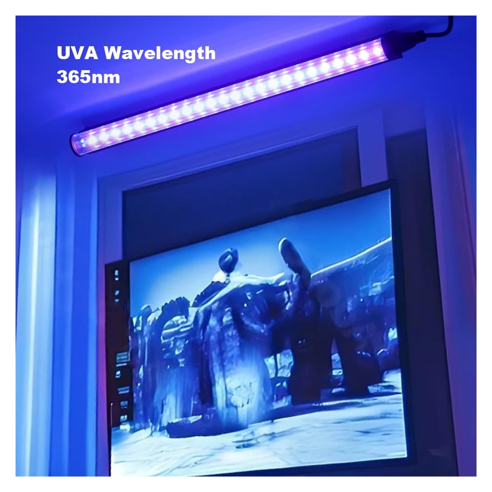Lampa utwardzająca UV, Lampa UV USB T5 T8 Tube 6W 8W Lampa ultrafioletowa Bar do fluorescencyjnego oświetlenia imprezowego, dyskotekowego, scenicznego, taśma UV do szafki(T8)