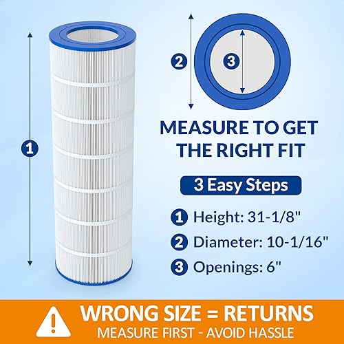 Miniatura 2 de Cartucho de filtro de piscina CC200 mejorado, compatible con Pentair Clean & Clear 200, tela resistente de 5 onzas para una filtración y durabilidad