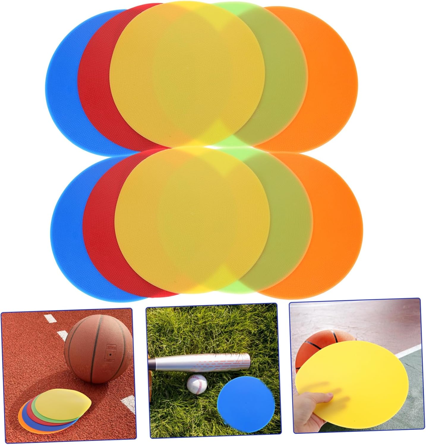 10pcs Agility Sign Pad Landmark Mat Soccer Training Markers for Drills