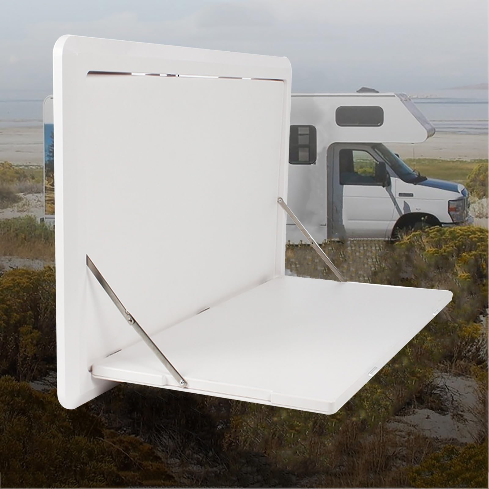 Fqwynmz 31 5in Rv Caravan Folding Table Wall Mount White