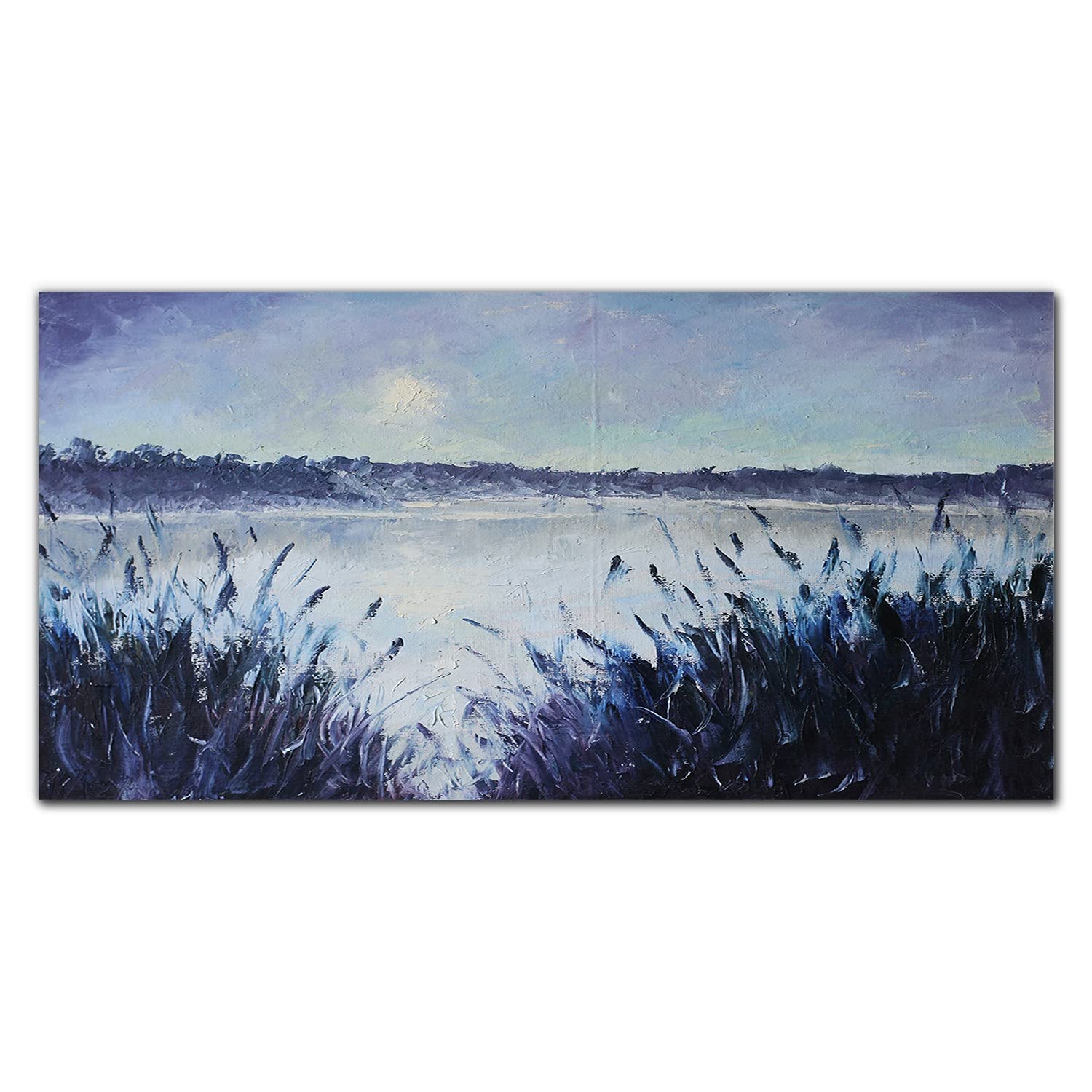 Protection de cuisine murale anti-taches Coloray 100x50cm en verre trempé Lac Sky Night
