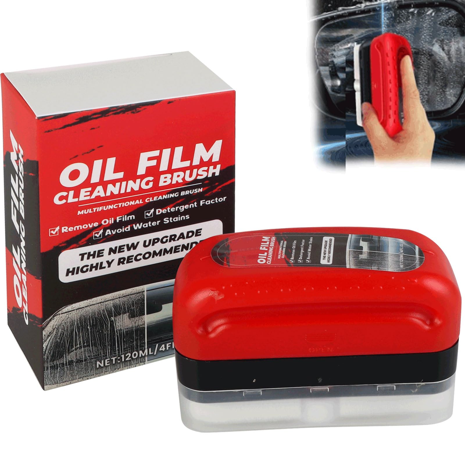 Automotive Oil Film Cleaning Brush, Glass Cleaning Board, Glass Cleaning Board For Windshield, Car Glass Oil Film Cleaner, Glass Coating For Windshield, 2024 New Glass Cleaning Board