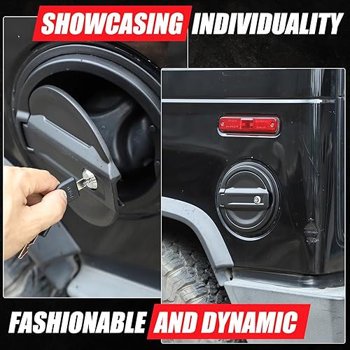 Vista 34 de Tapa del tanque de gasolina con bloqueo de puerta para Hummer H2 2003-2009, accesorios para llenado de combustible, tapa de gasolina, tapa de tapa