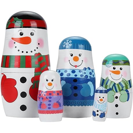 Melissa & Doug Snowman Stacker Nesting Dolls