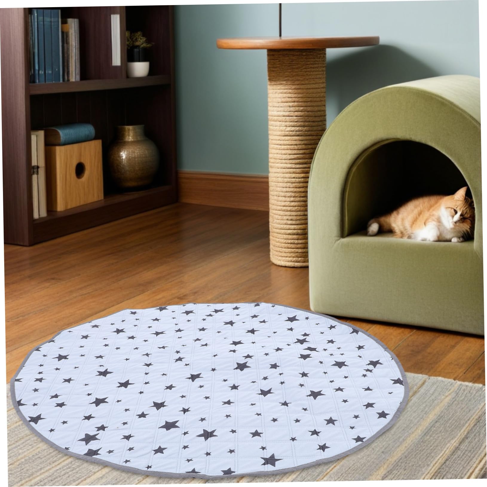 Empapador Lavable Redondo para Perros, Superabsorbente, 89x89 Cm | Franela Antideslizante, para Jaula y Entrenamiento, Reutilizable, Apto para Mascotas Pequeñas y Adultos