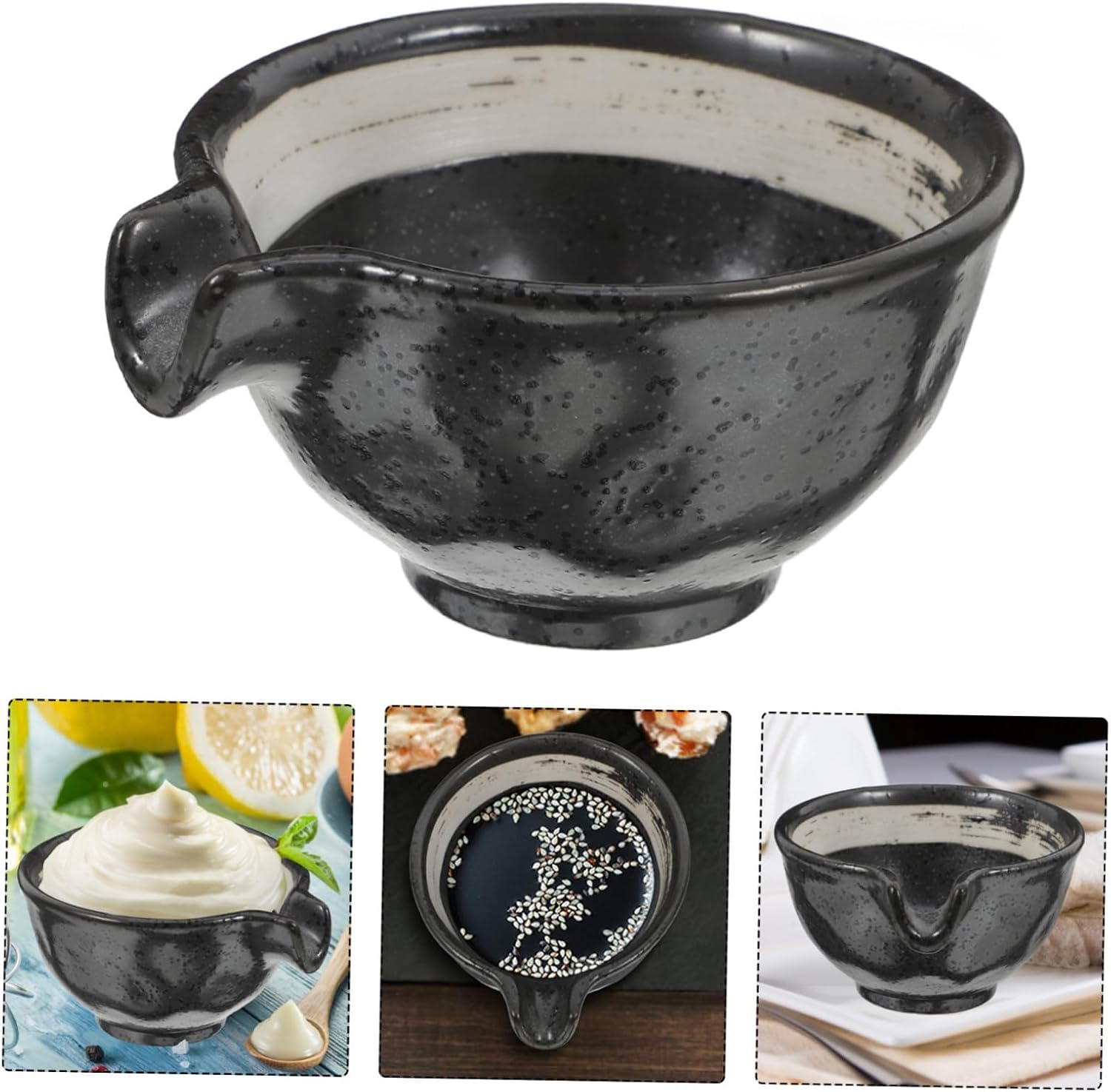 Japanese Style Ceramic Condiment Dish Spout for Dipping