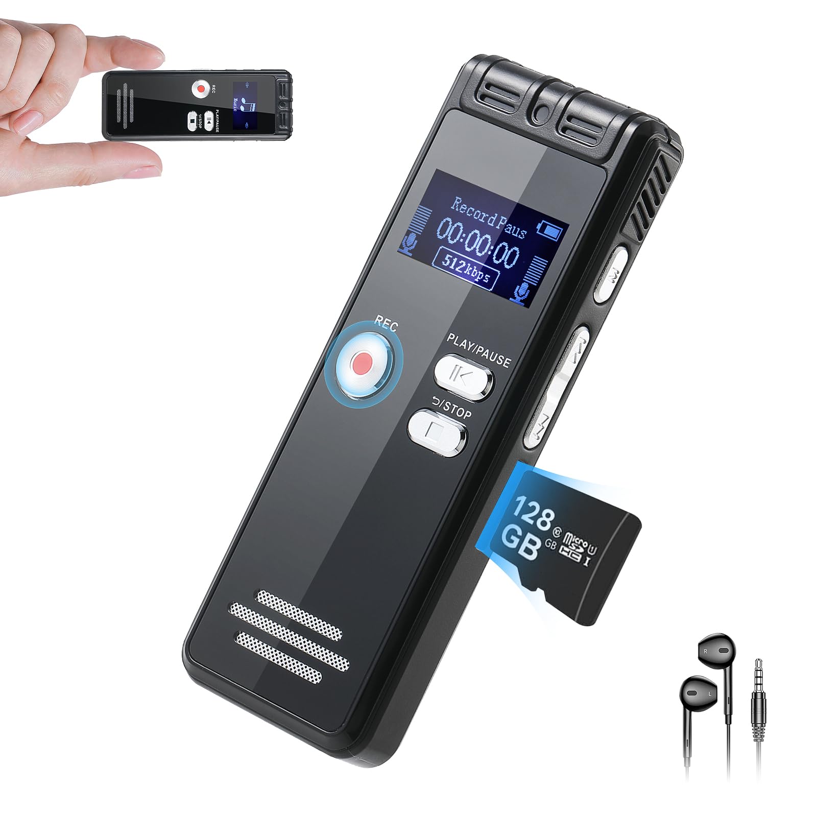 128GB Digital Voice Recorder
