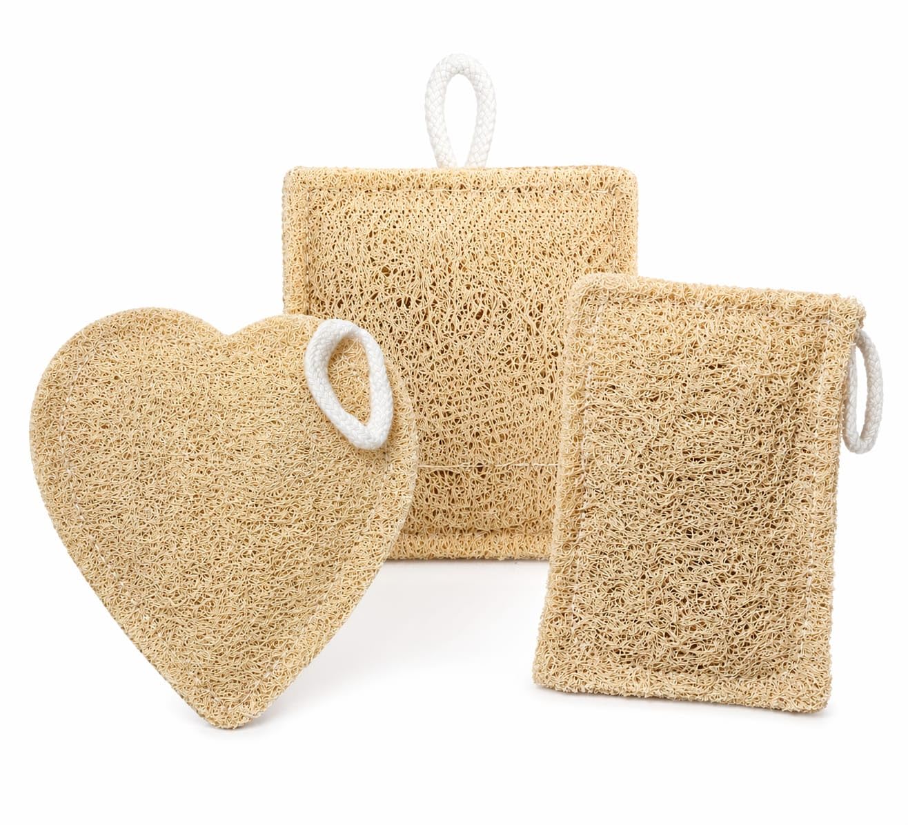 100% Natural Sun-Dried Loofah | Organic Bath Scrubber for Women & Men | Gentle Exfoliating Body Scrub Sponge | Eco-Friendly, Biodegradable Body Brush | Removes Dead Skin | Pack of 3-image-24