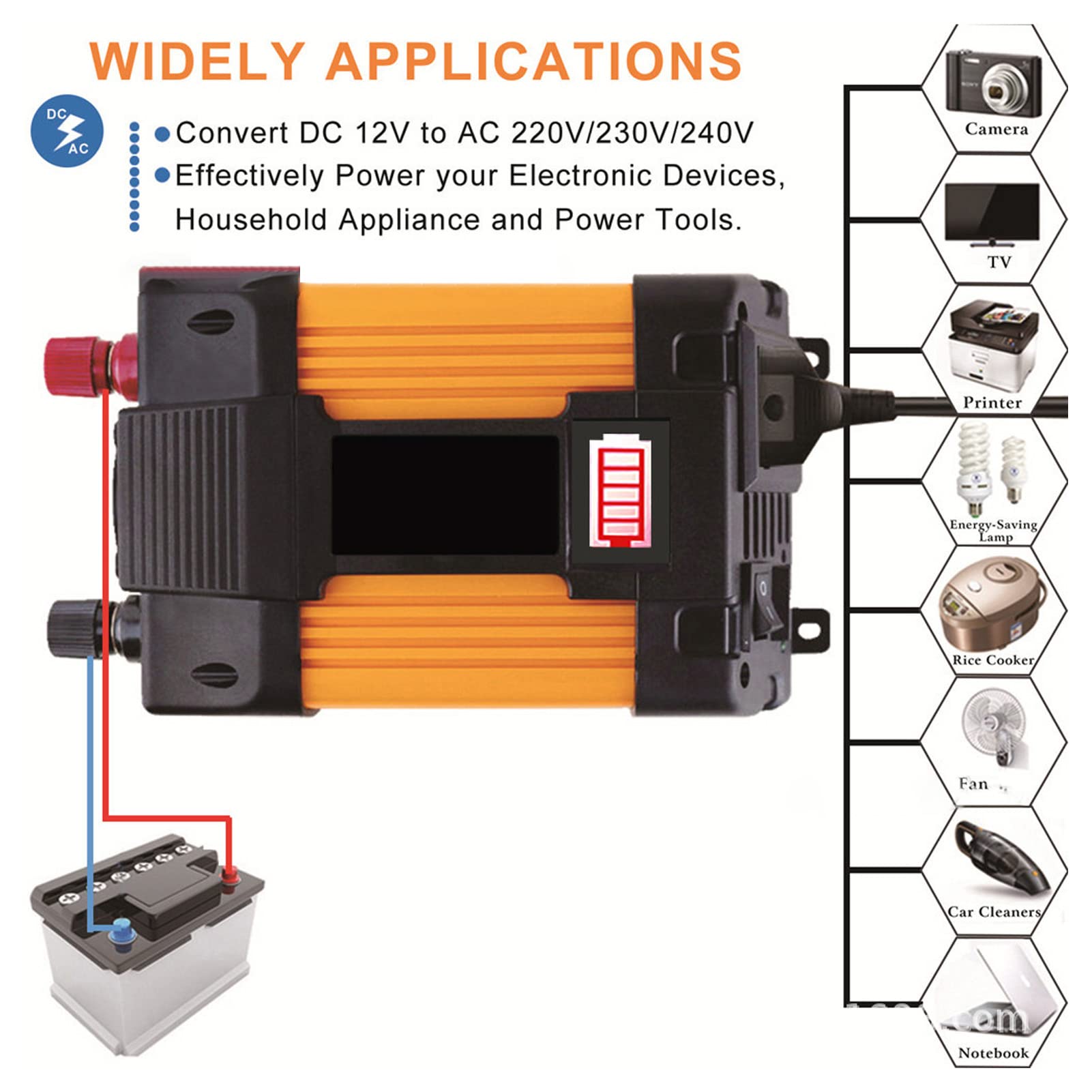 Alomejor Inversor de 4000 Vatios, Sistema de Energía Solar Portátil 30A 12V 24V Controlador de Carga Solar 18W 18V Kit de Panel Solar