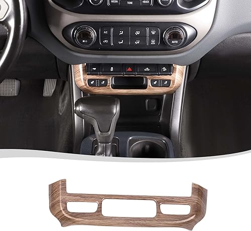 Vista 9 de Voodonala Cubierta de panel de interruptor de luz de emergencia compatible con Chevy Colorado/GMC-Canyon 2014-2022, grano de madera negro