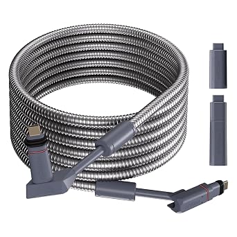 Starlink Gen 2 Cable 75FT, Heavy Duty Starlink Ethenet Cable Power Cable Replacement Extension Cord Stainless Steel Sleeve Starlink Accessories