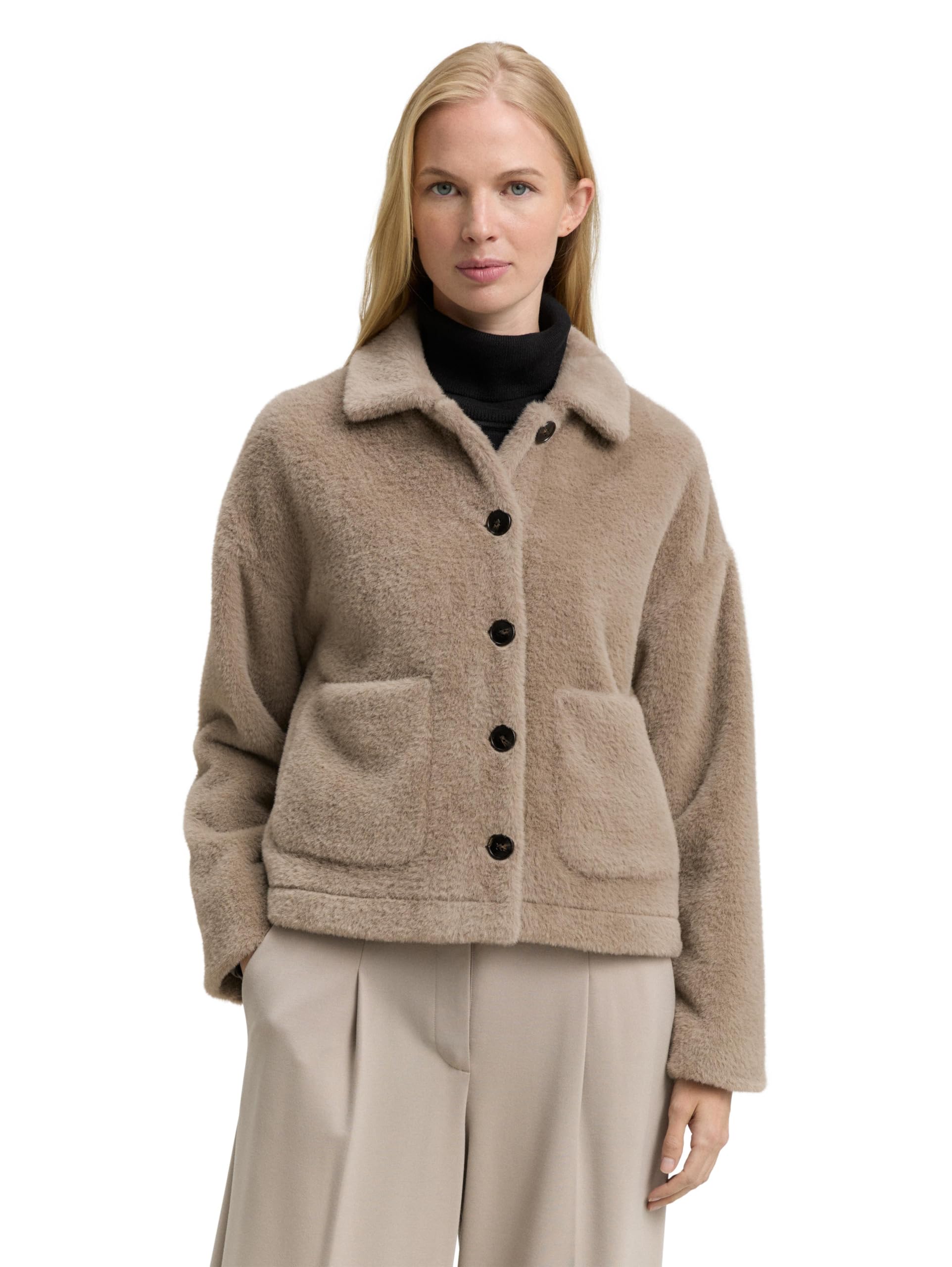 Tom Tailor Damen Jacke mit aufgesetzten Taschen