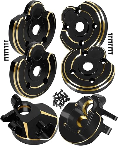 Miniatura 8 de Portal RC cubre actualizaciones parte para Axial Capra UTBSCX10 III, cubierta de portal exterior de latón pesado, negro