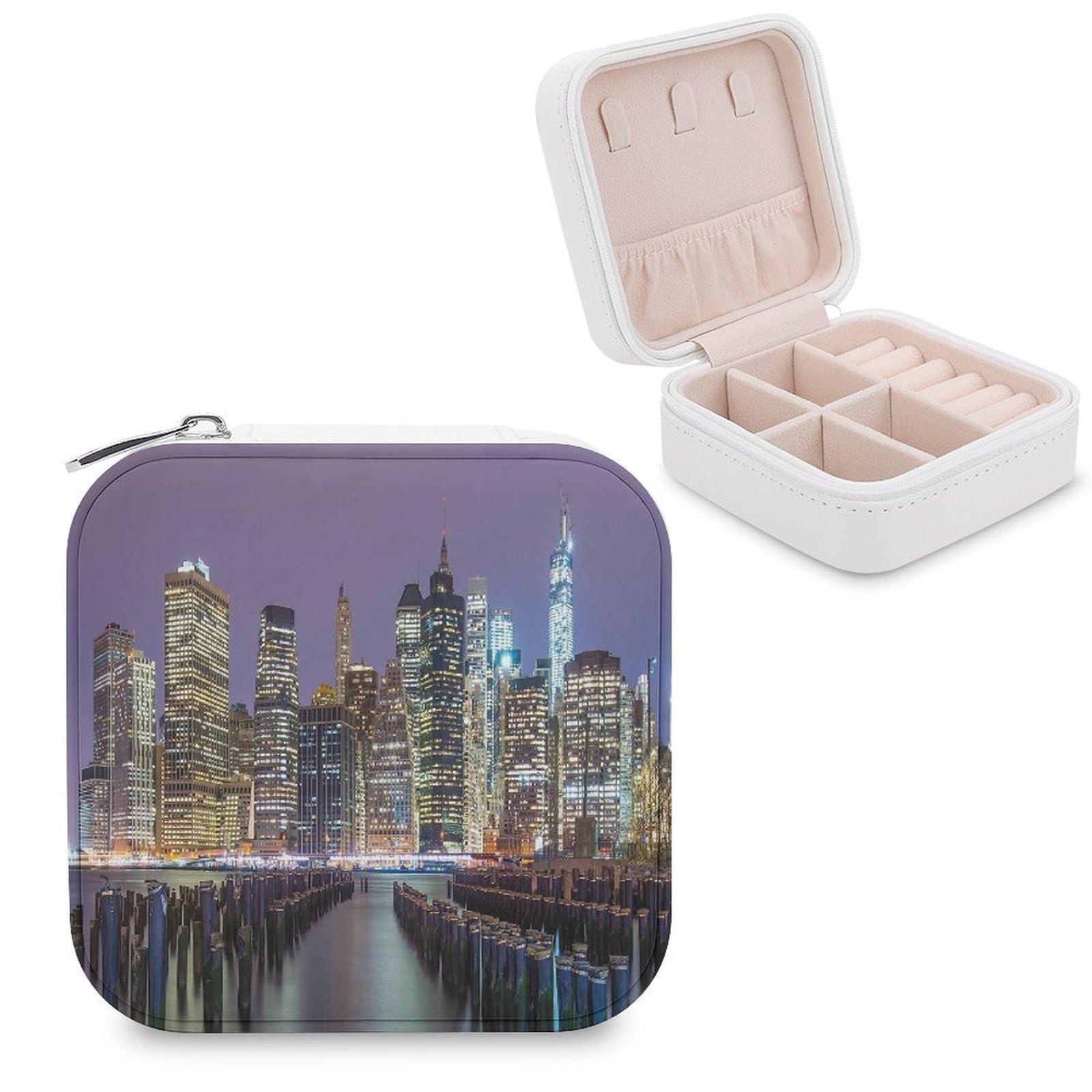 Boîte de rangement pour bijoux de voyage portable New York City