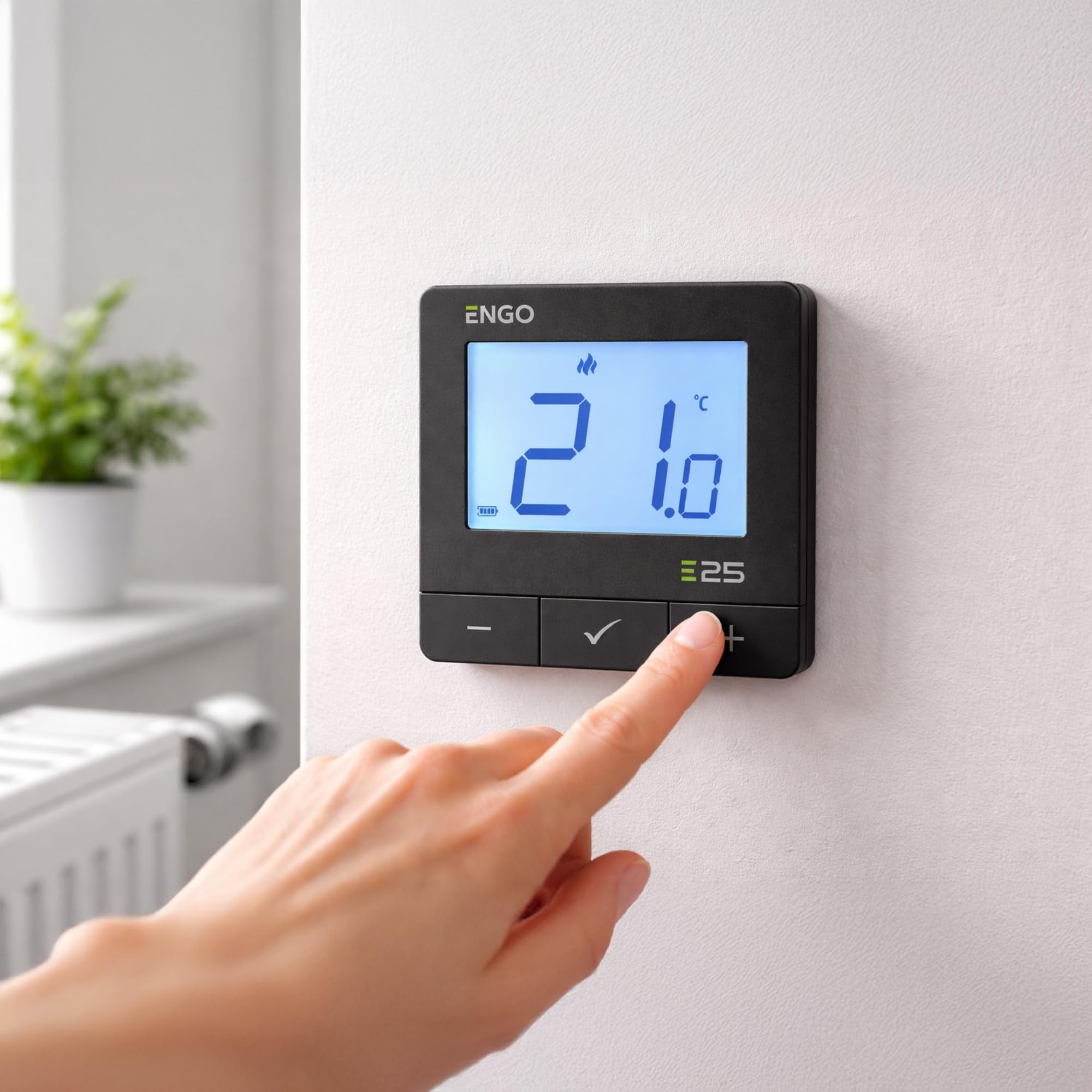 ENGO E25 zestaw startowy inteligentny termostat Zigbee bezprzewodowy termostat pokojowy z inteligentnym zaworem grzejnika i bramą, sterowany aplikacją system grzewczy do grzejników, inteligentne