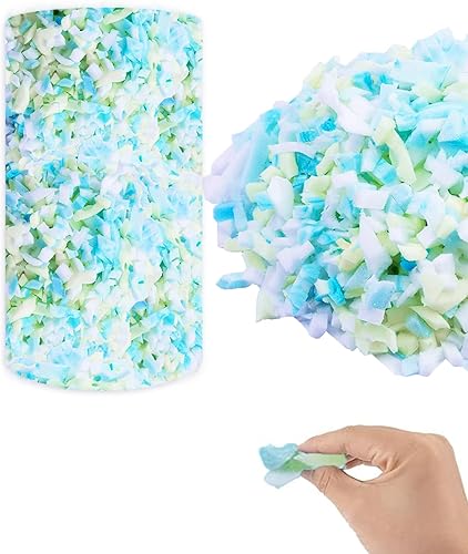 BCU Relleno de funda para silla de puf, de alta elasticidad, espuma viscoelástica triturada, relleno de cojín de sofá, relleno de cama para