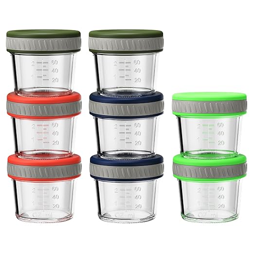 Glass Baby Food Storage Containers (4OZ/8-Pack)- $25.99