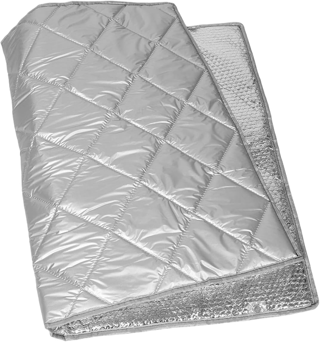 Waterproof Insulated Freezer Cover with Aluminum Foil and Magnet for Refrigerator, Sunshade Protector for Ice Cream Freezer and Cold Storage Cabinet, 39.37x27.55 Inches